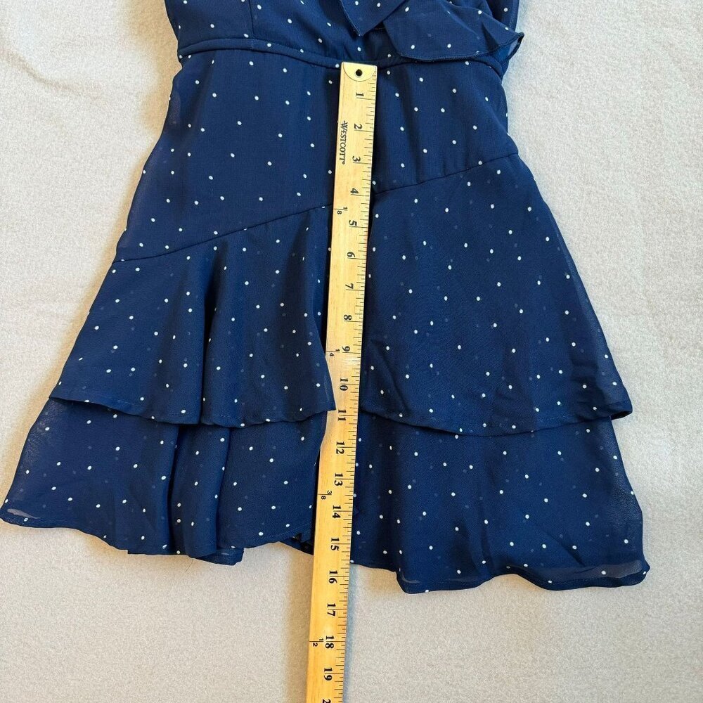 Japna - Polka Dot Ruffle Rumper Dress  With Adjustable Straps Size S - Picture 2 of 7